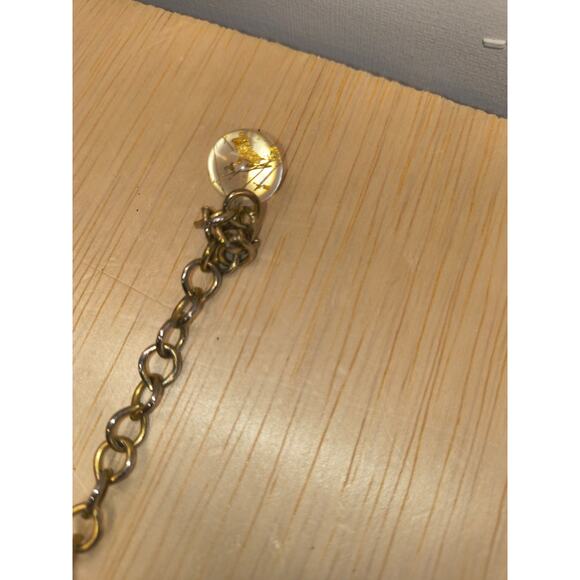 Chicos Lucite Necklace Gold Coloring - Picture 8 of 9